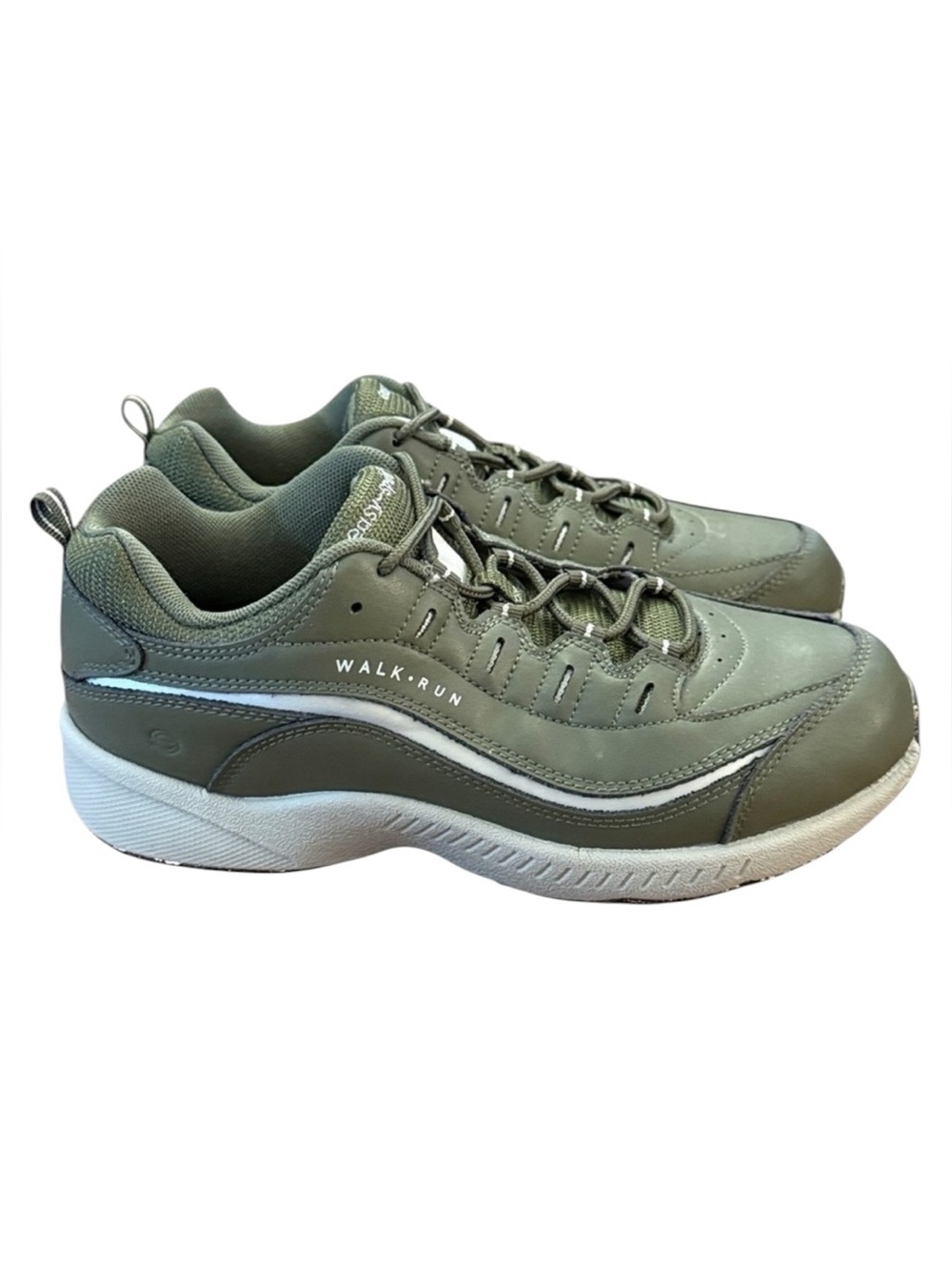 Easy Spirit Romy ECO 7.5WW Extra Wide Green Leather Comfort Walking Sneaker Shoe - Picture 6 of 12